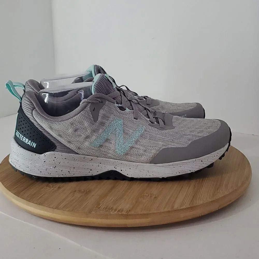 New Balance Nitrelv3 Trail Running Shoes Grey Teal Women's Size 10